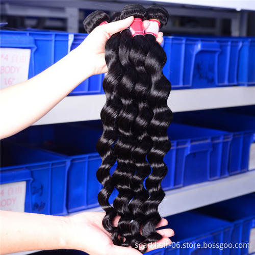 Drop Shipping 10A Cuticle Aligned Deep Loose Wave Remy Human Hair Weave Bundles Cuticle Aligned Raw Virgin Hair